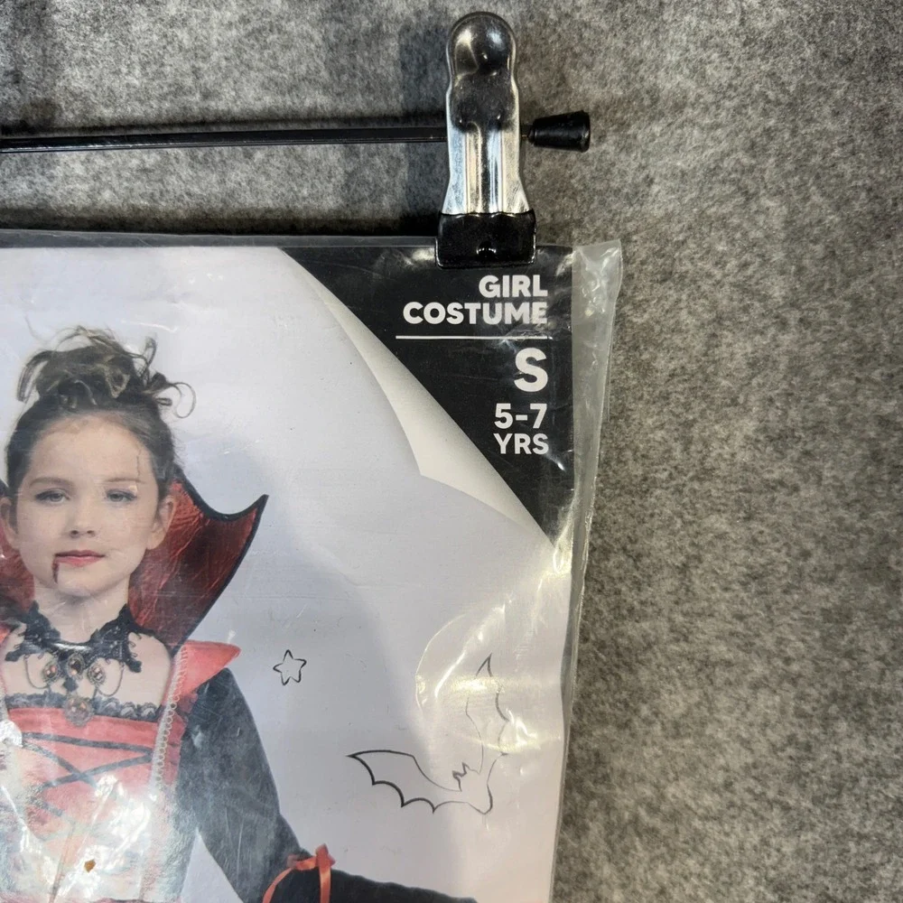 Spooktacular Creations Vampire‎ Costume Girls Size S 5-7 Years Dress Belt